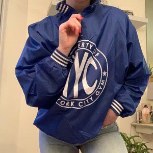 Two Sided Mock Neck/Half Zip NYC Windbreaker